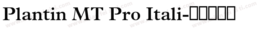 Plantin MT Pro Itali字体转换